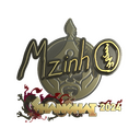 Sticker | mzinho (Gold) | Shanghai 2024