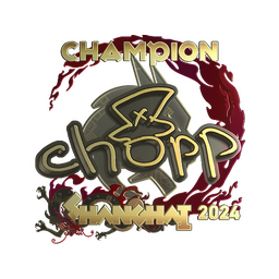 Sticker | chopper (Gold, Champion) | Shanghai 2024