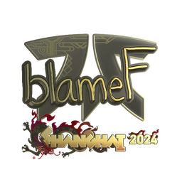 Sticker | blameF (Gold) | Shanghai 2024