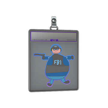 Sticker Slab | Poorly Drawn FBI (Holo)